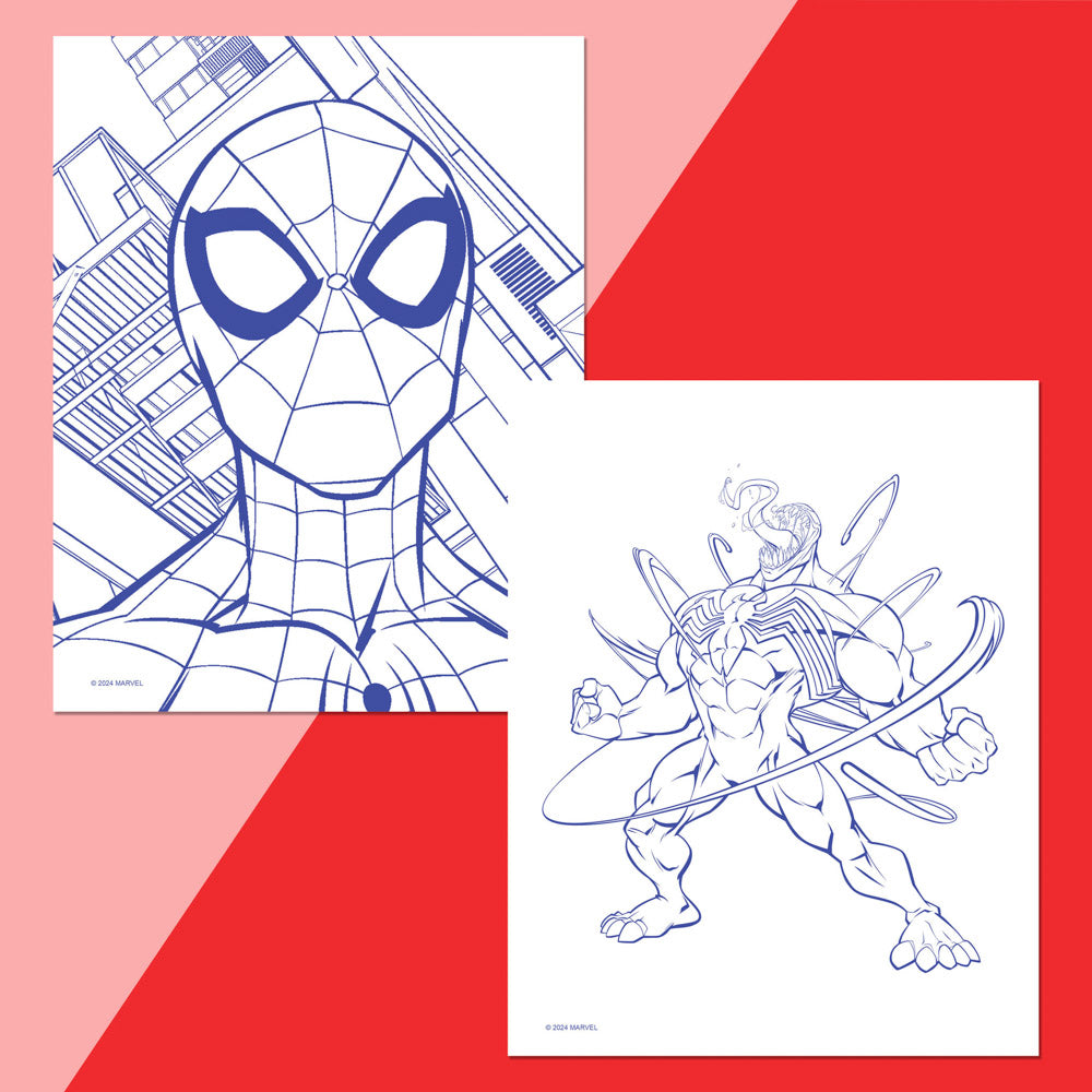 Kaleidoscope Colour-me Magnets Colouring Book - Spider-man.