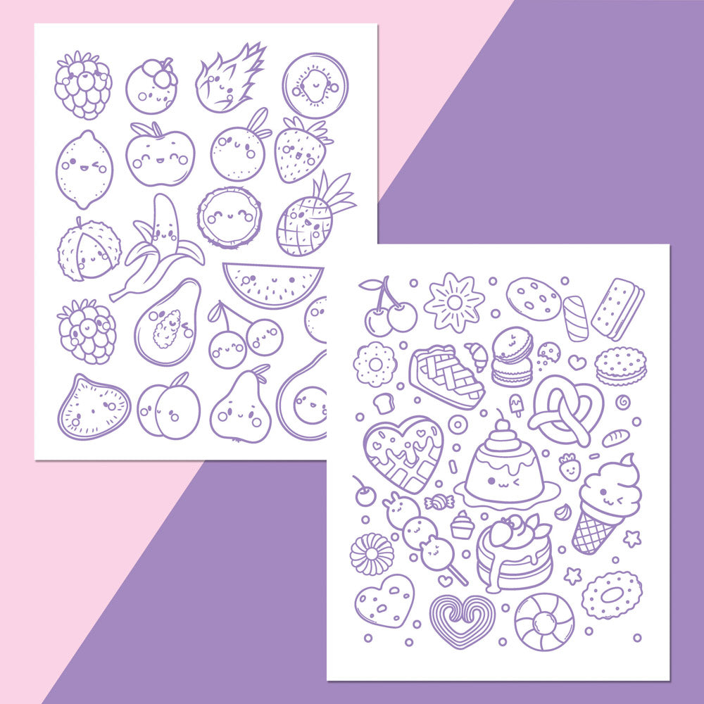 Kaleidoscope Colour-me Magnets Colouring Book - Sweet Treats.