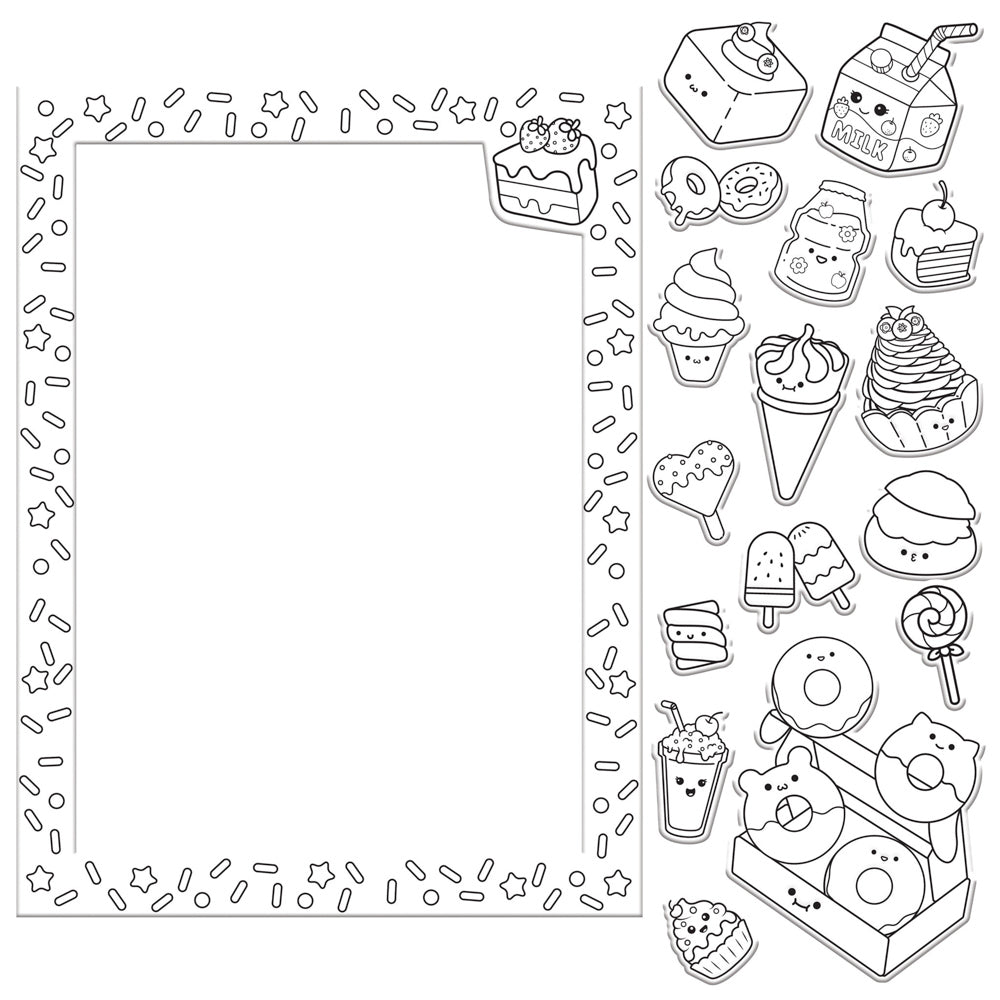 Kaleidoscope Colour-me Magnets Colouring Book - Sweet Treats.