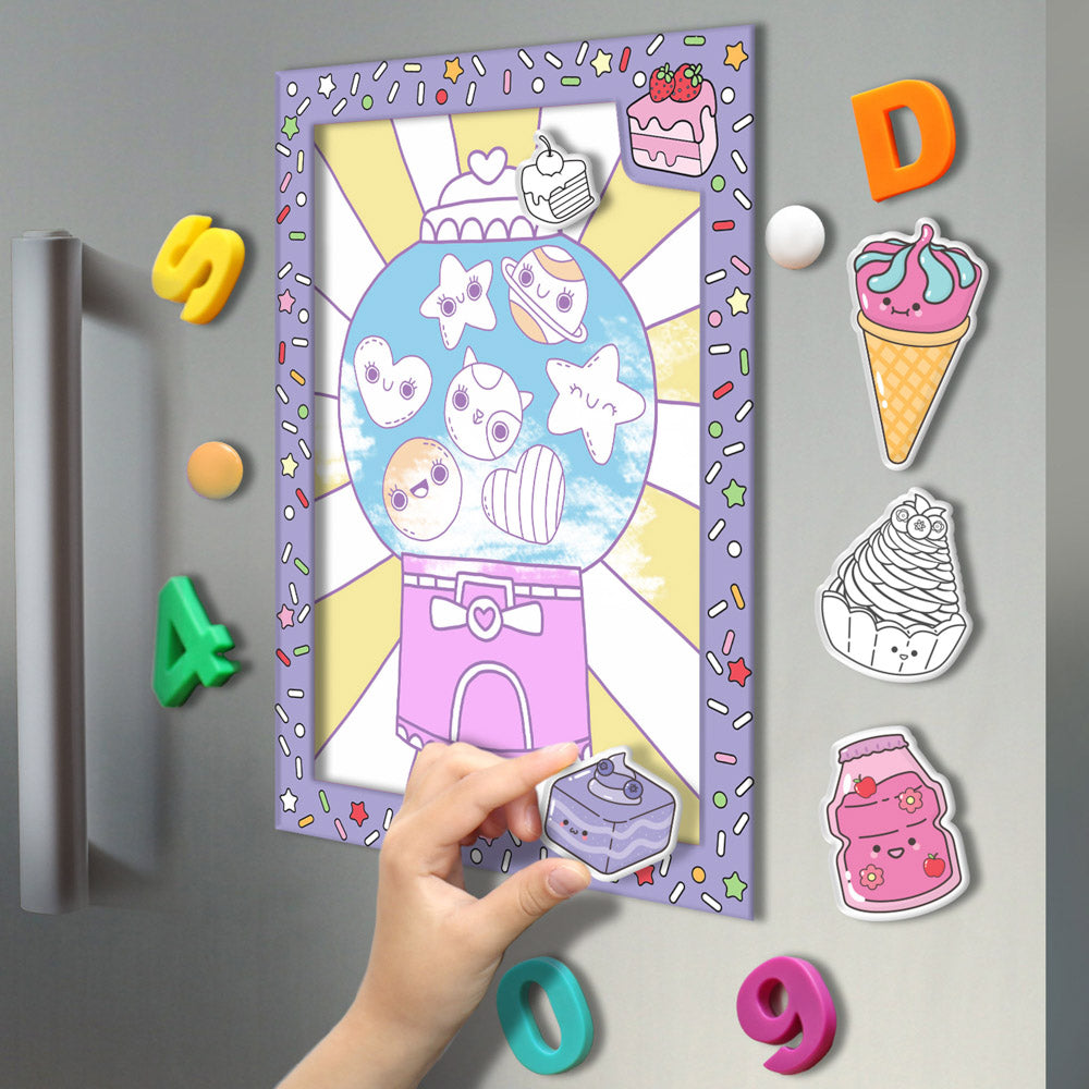Kaleidoscope Colour-me Magnets Colouring Book - Sweet Treats.
