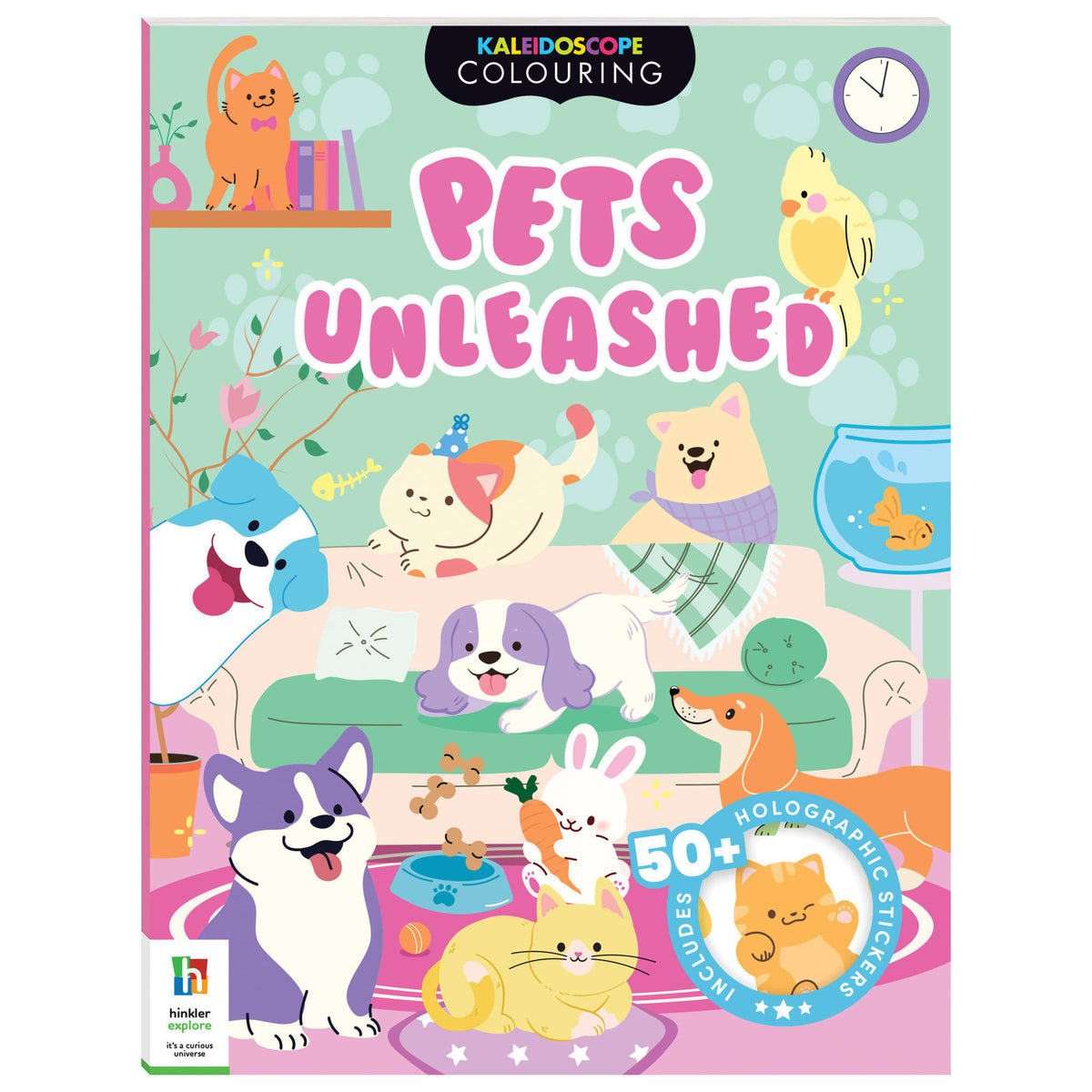 Kaleidoscope Sticker & Colouring Book - Pets Unleashed.