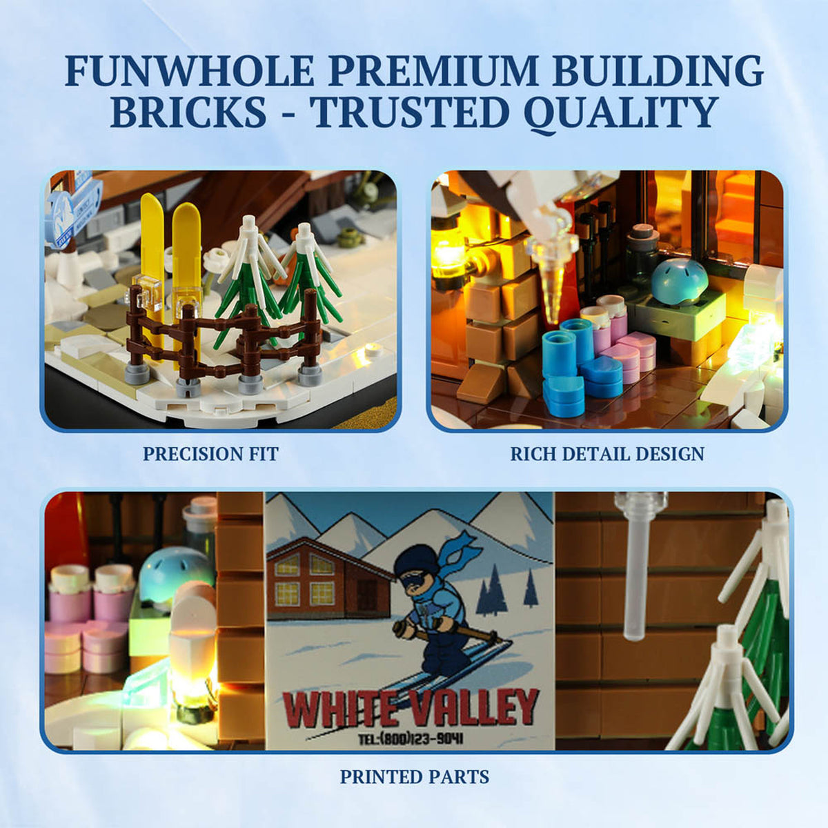 Lumibricks Retro House Ski Lodge