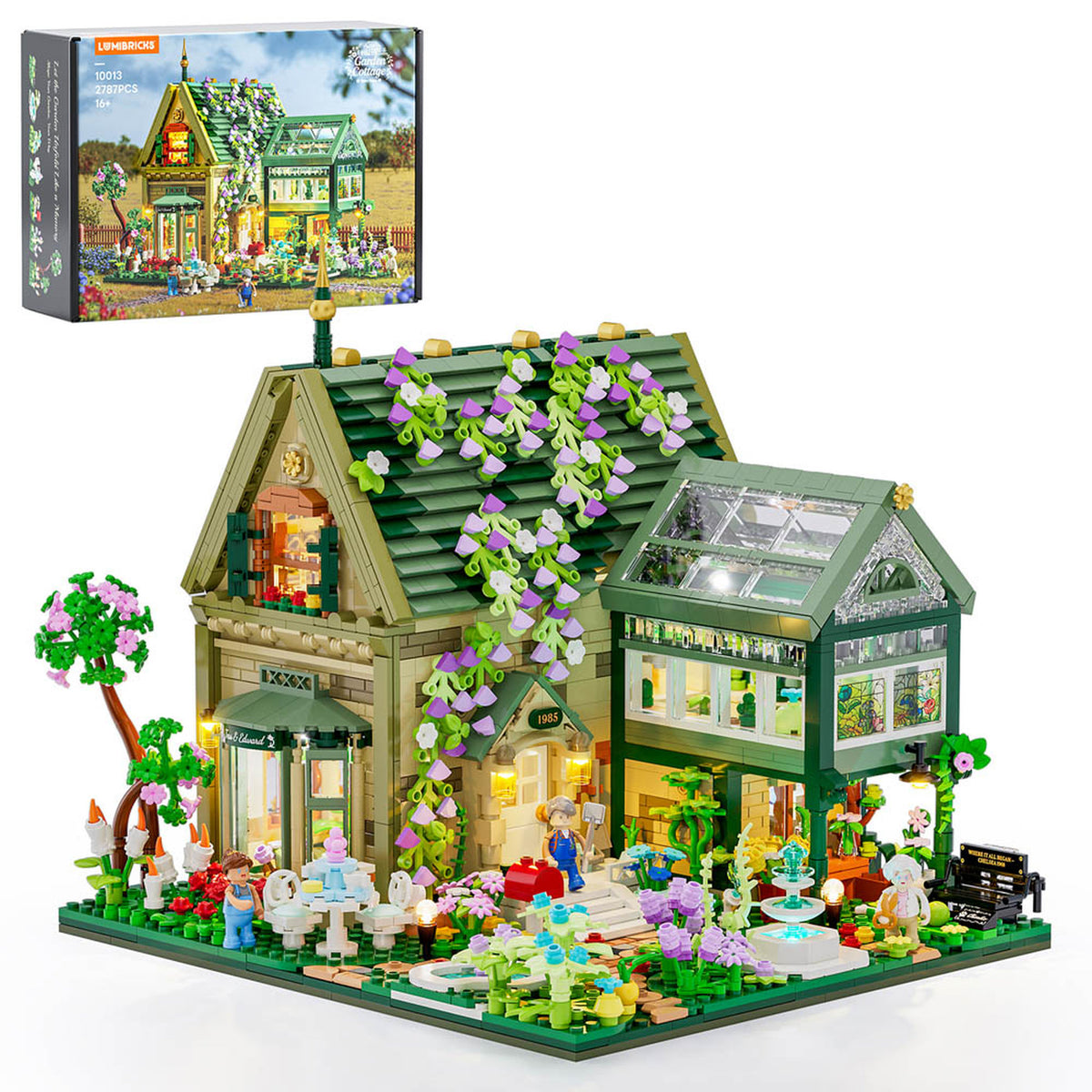 Lumibricks Retro House Garden Cottage