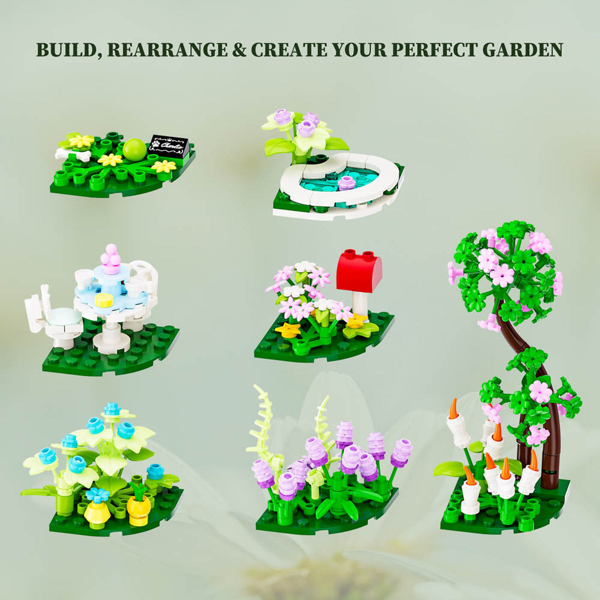 Lumibricks Retro House Garden Cottage
