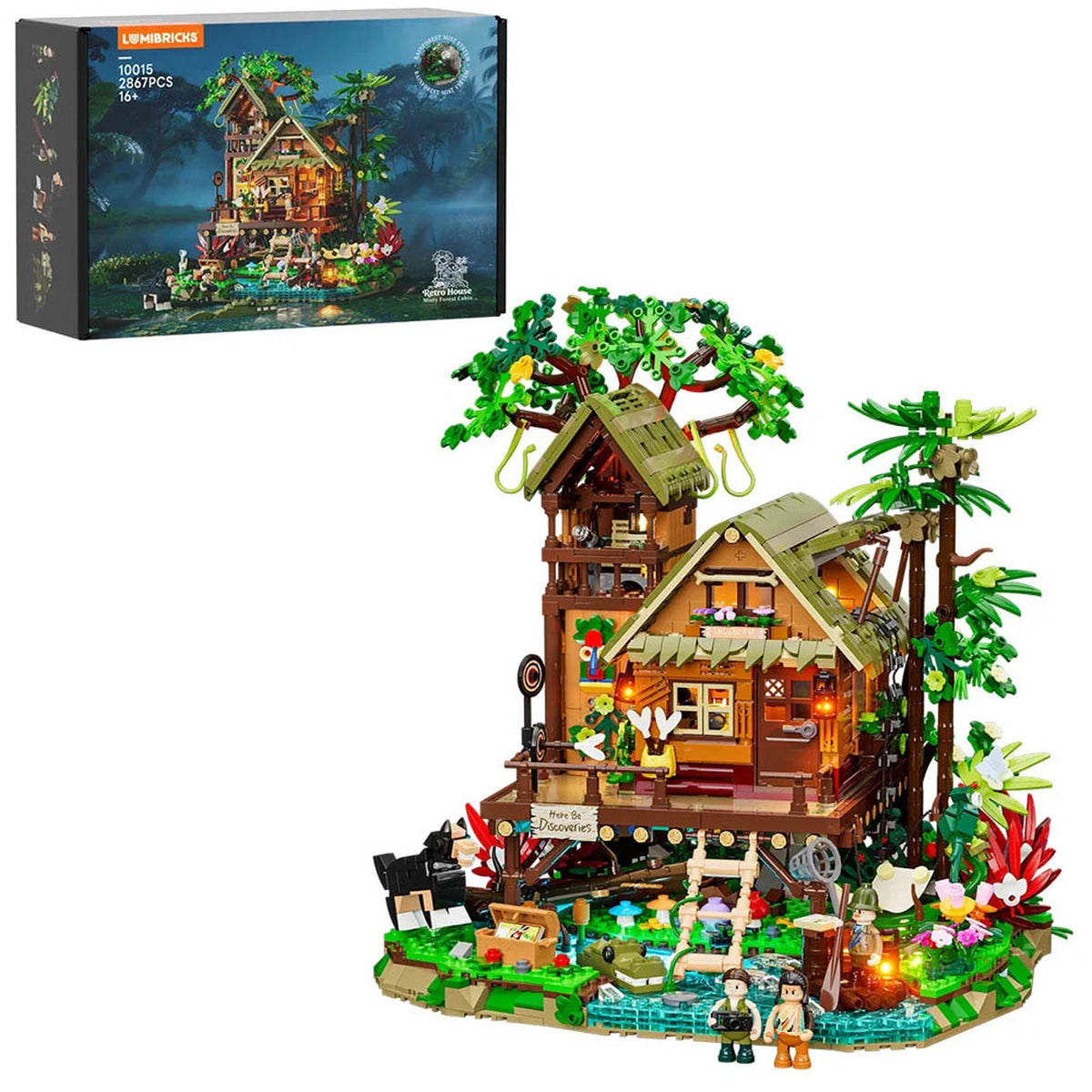 Lumibricks Retro House Misty Forest Cabin