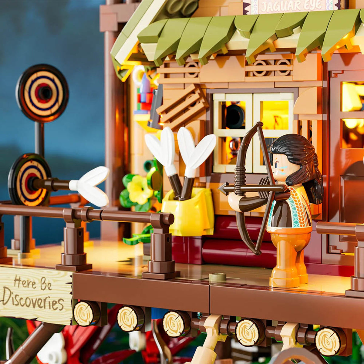 Lumibricks Retro House Misty Forest Cabin