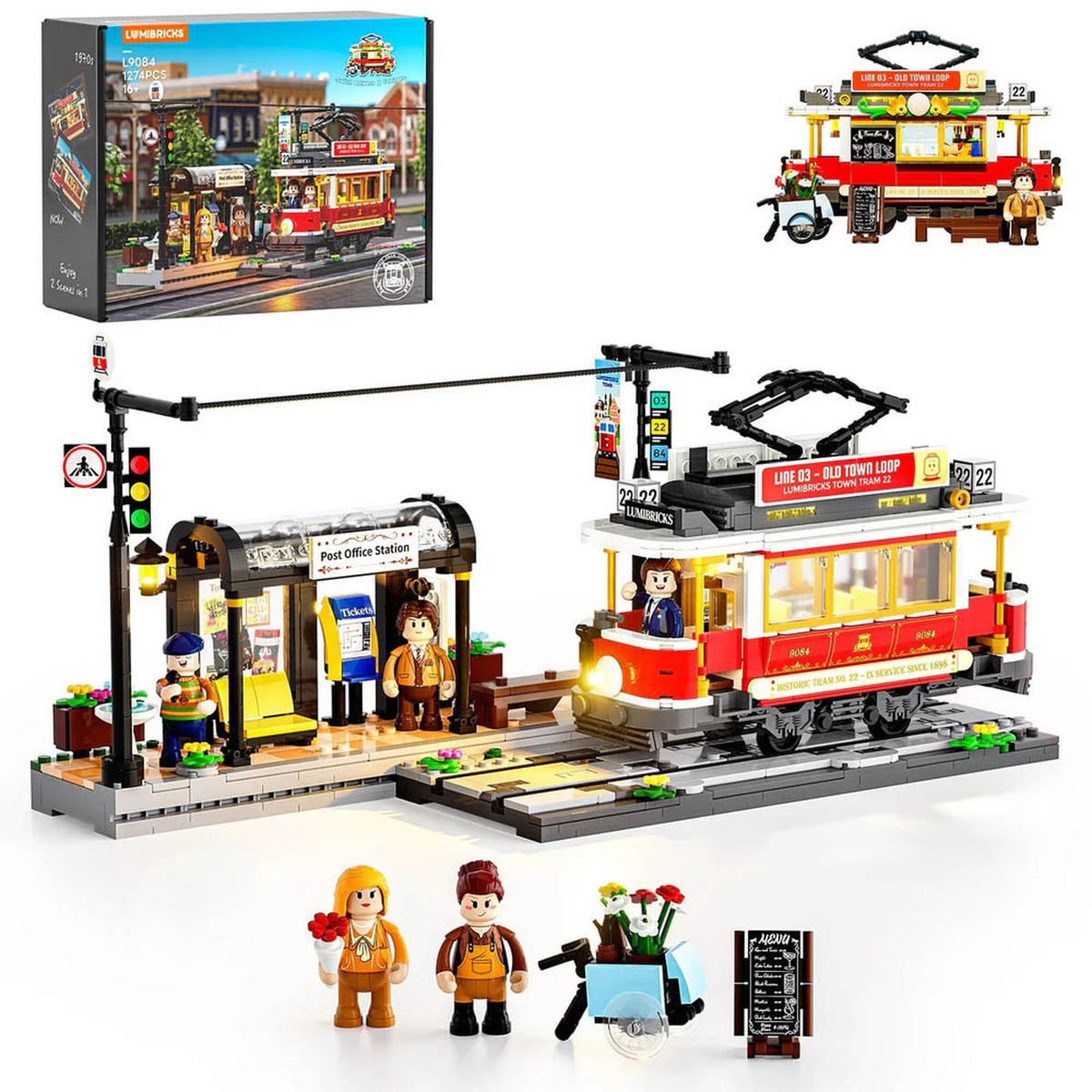 Lumibricks Town Life Heritage Tram & Station
