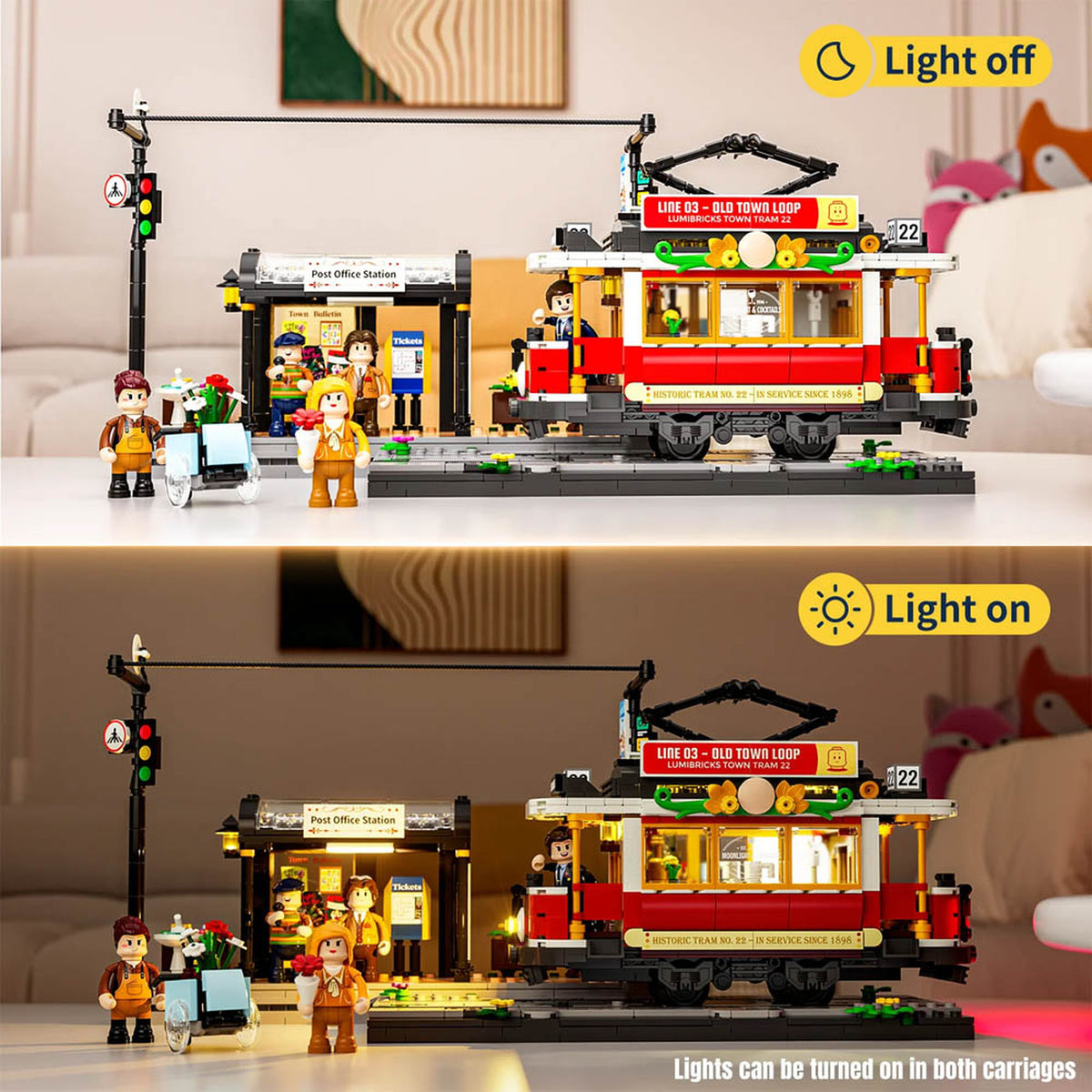 Lumibricks Town Life Heritage Tram & Station
