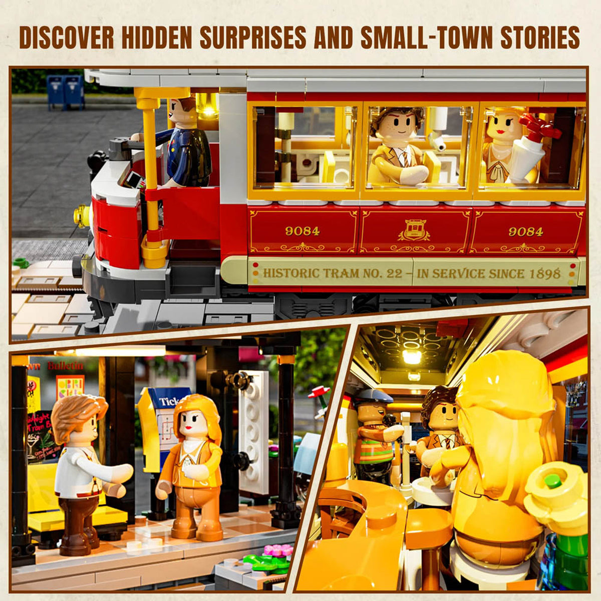 Lumibricks Town Life Heritage Tram & Station
