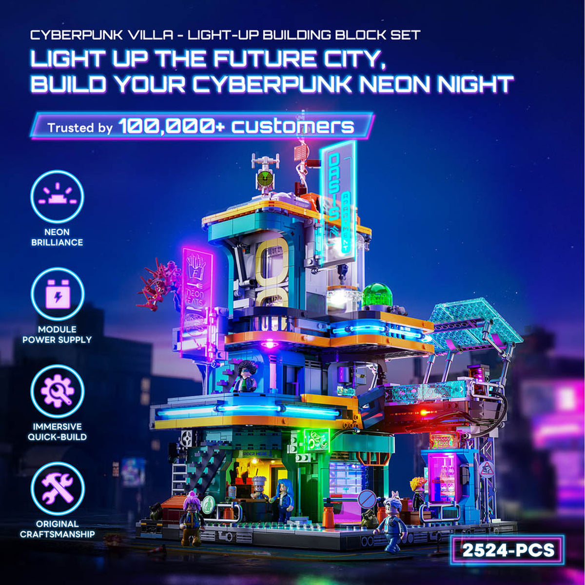 Lumibricks Cyberpunk Neoncity Apartment