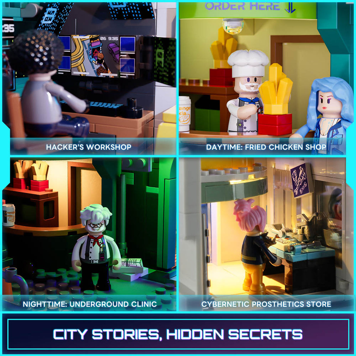 Lumibricks Cyberpunk Neoncity Apartment