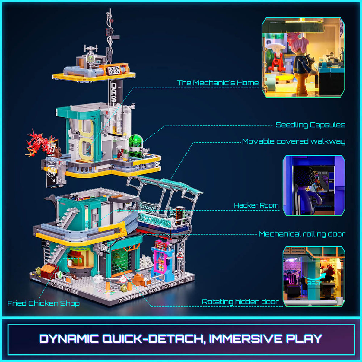 Lumibricks Cyberpunk Neoncity Apartment