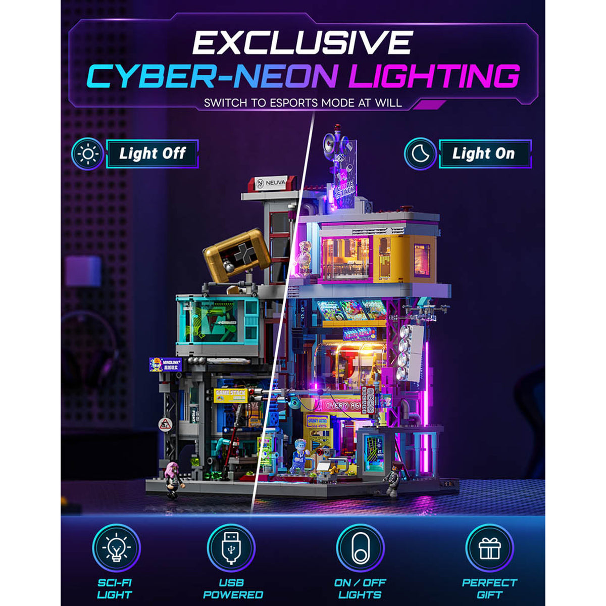 Lumibricks Cyberpunk Neoncity Game Stack