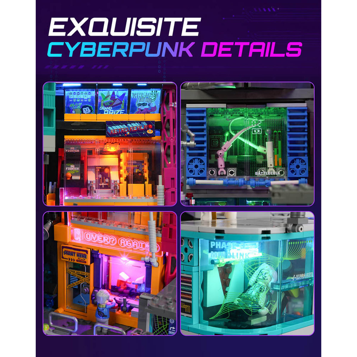Lumibricks Cyberpunk Neoncity Game Stack