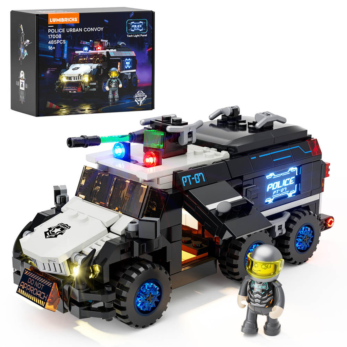 Lumibricks Cyberpunk Neoncity Police Urban Convoy