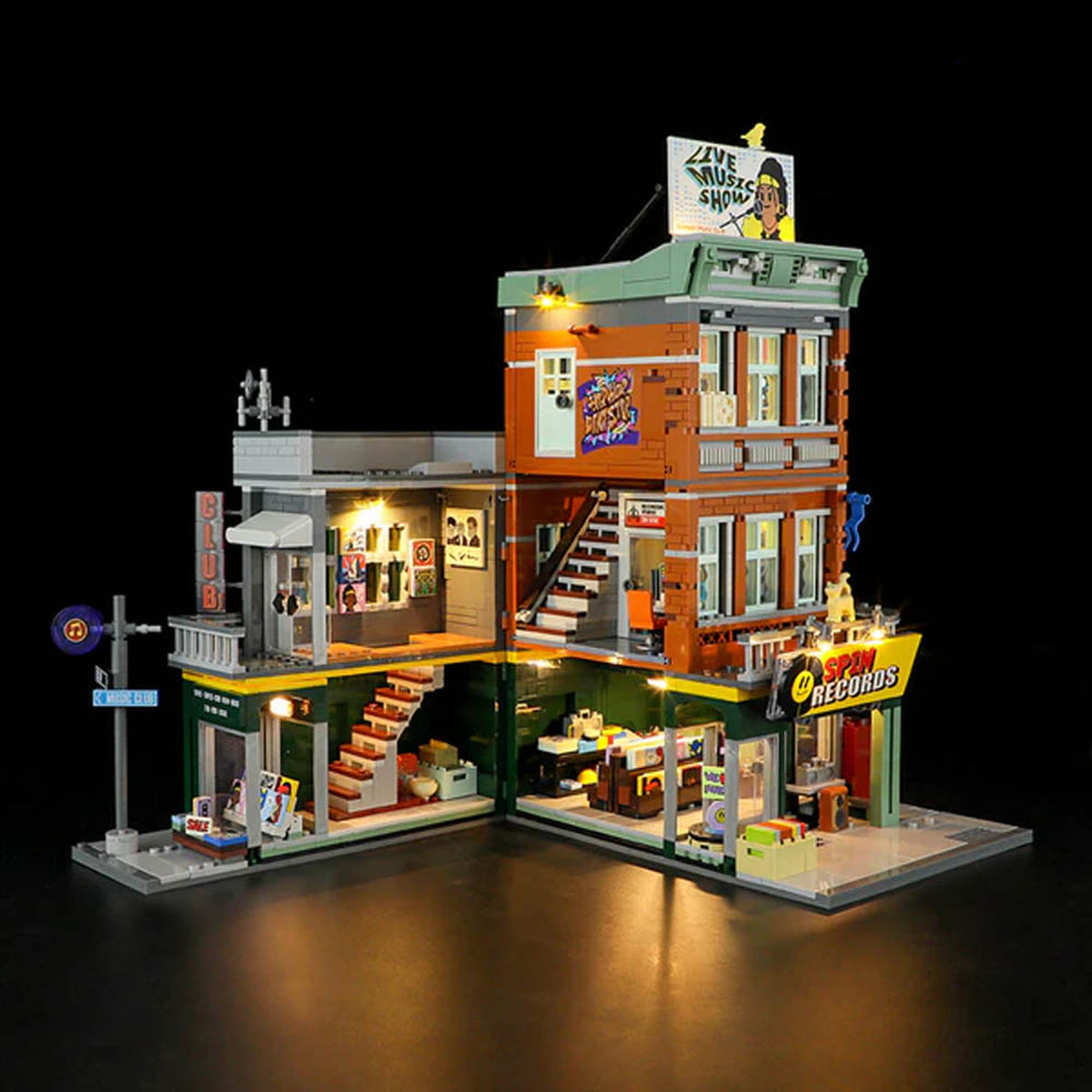 Lumibricks Street Fusion Record Store