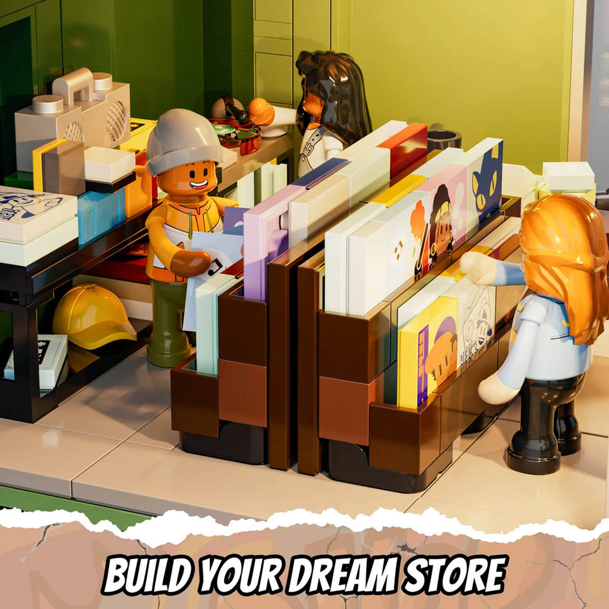 Lumibricks Street Fusion Record Store