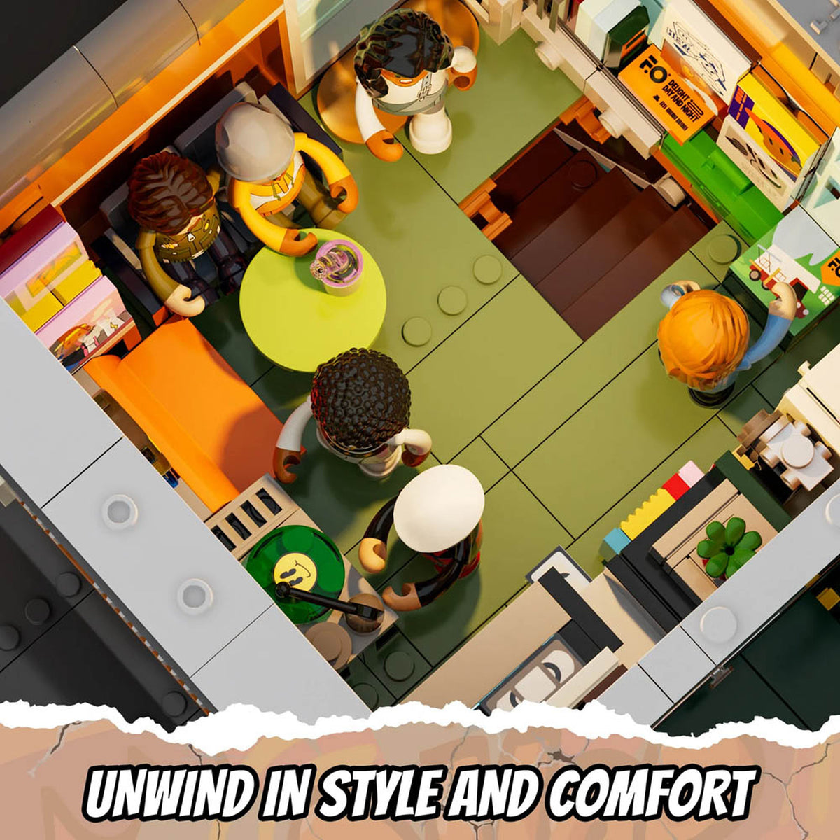 Lumibricks Street Fusion Record Store