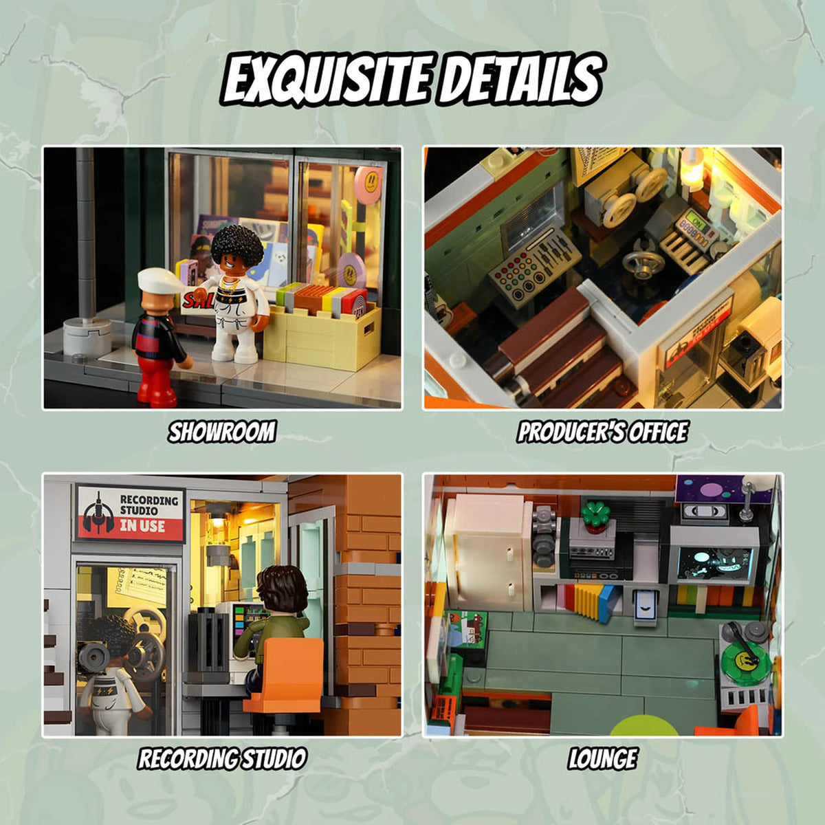 Lumibricks Street Fusion Record Store