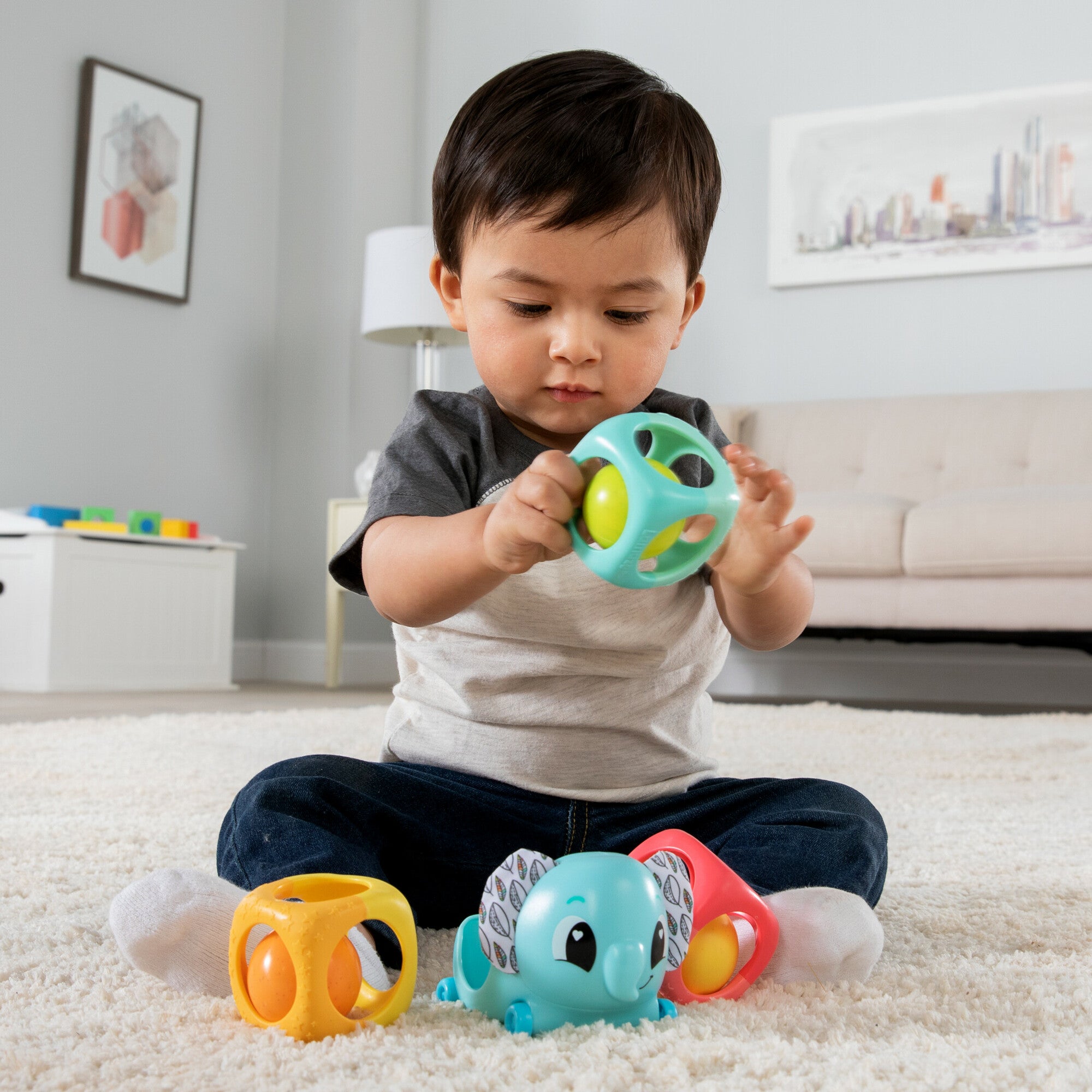 Lamaze Stack Rattle & Roll Block Set