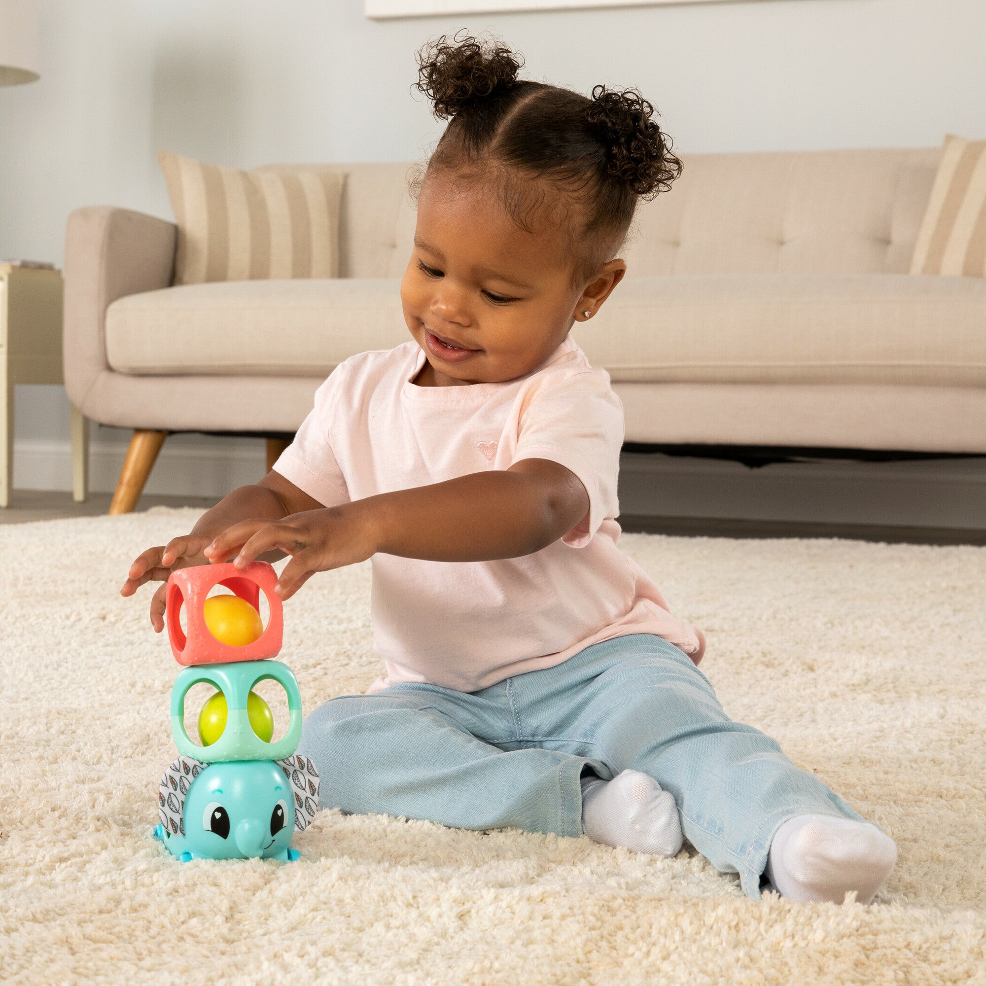 Lamaze Stack Rattle & Roll Block Set