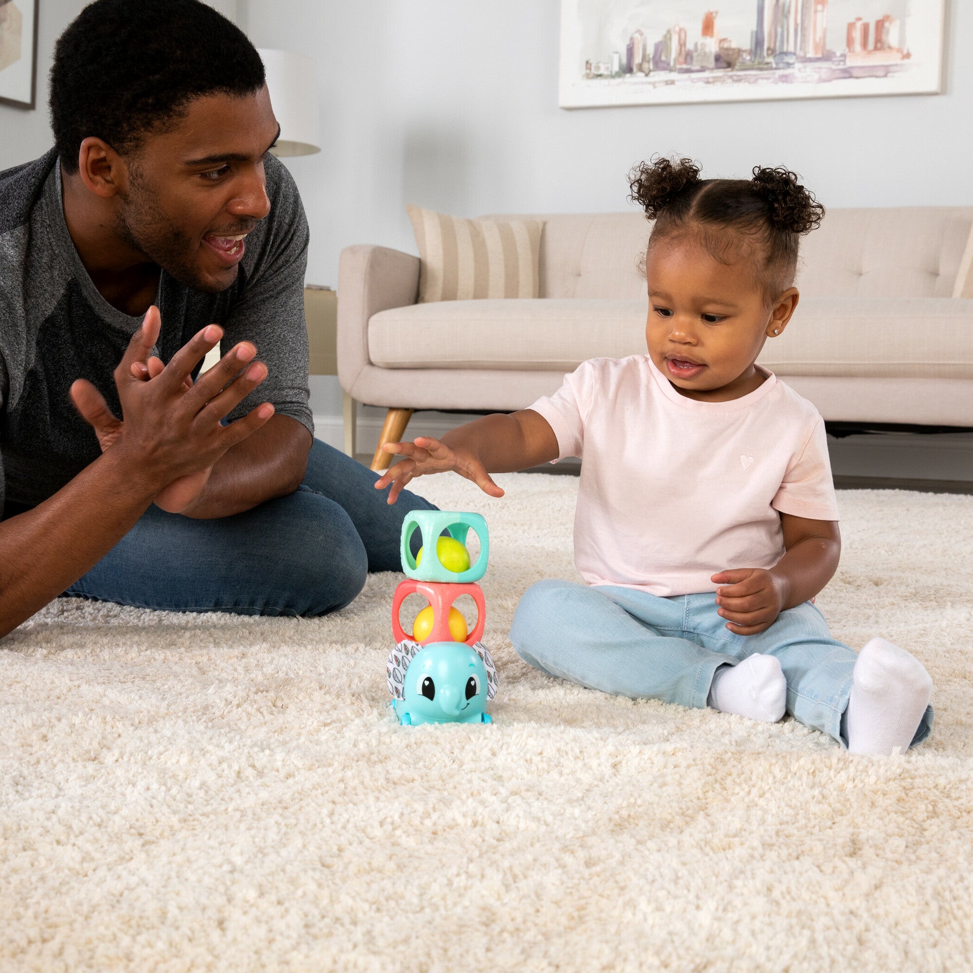 Lamaze Stack Rattle & Roll Block Set