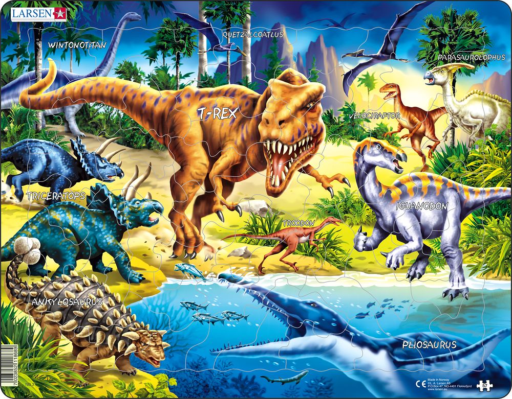 Larsen Cretaceous Dinosaurs Frame Tray Puzzle