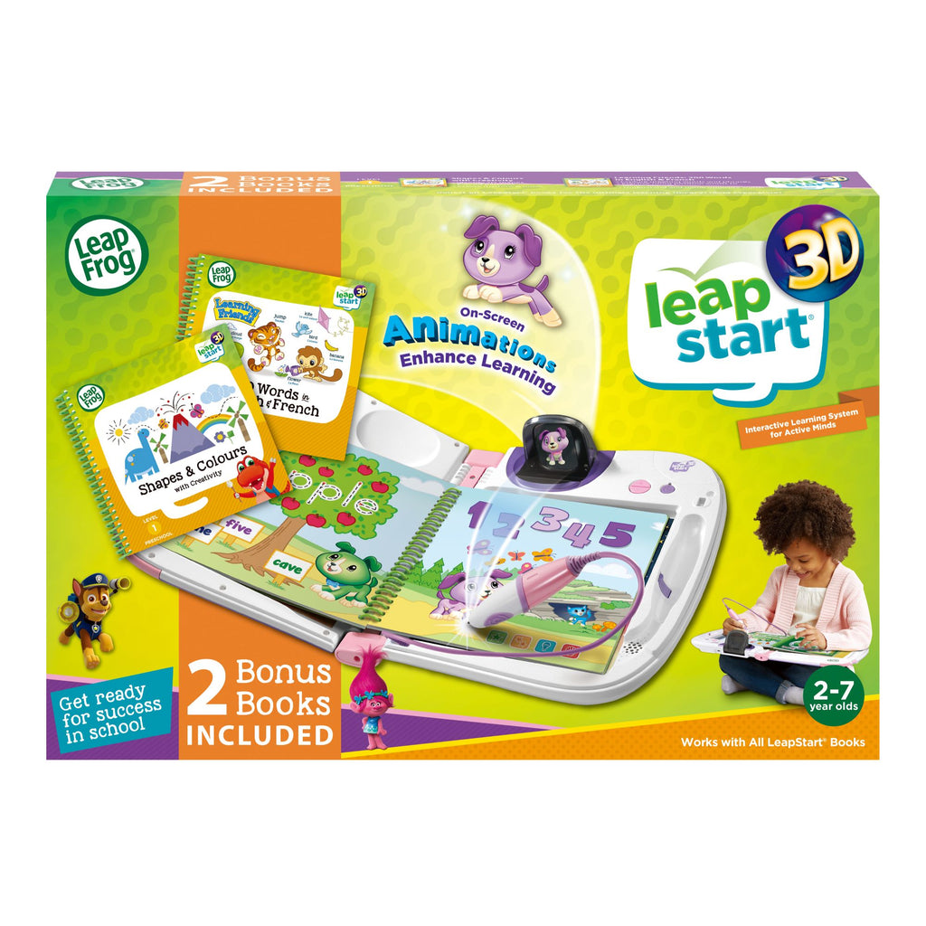 LEAPFROG LEAPSTART 3D LEARNING SYSTEM PINK WITH BOOK