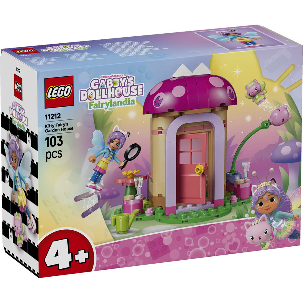 LEGO 11212 Gabby’s Dollhouse Kitty Fairy’s Garden House set, in packaging.