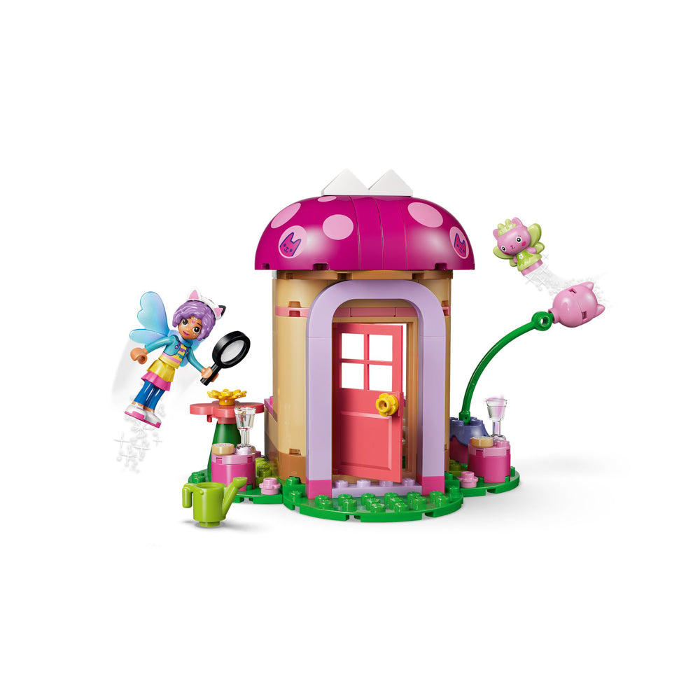 Assembled LEGO 11212 Gabby’s Dollhouse Kitty Fairy’s Garden House set.
