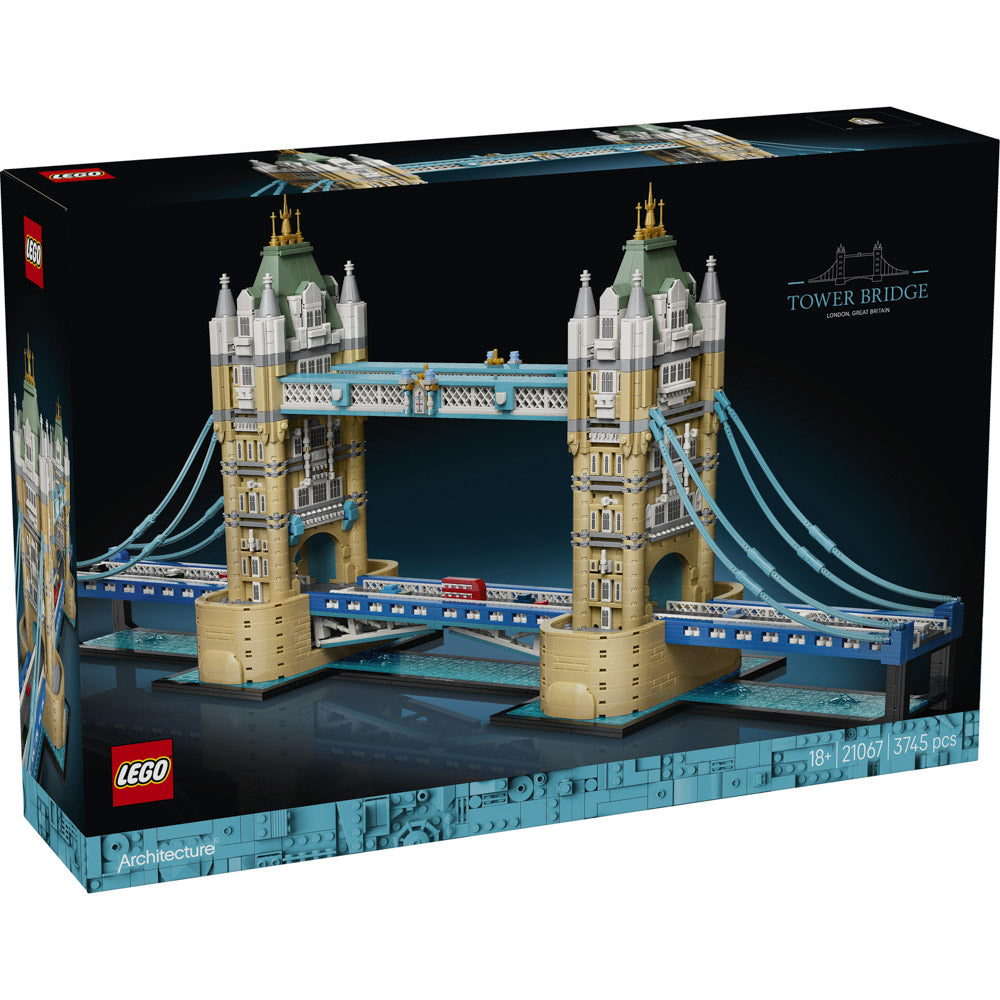 LEGO 21067 Architecture Tower Bridge River Thames set, in packaging.