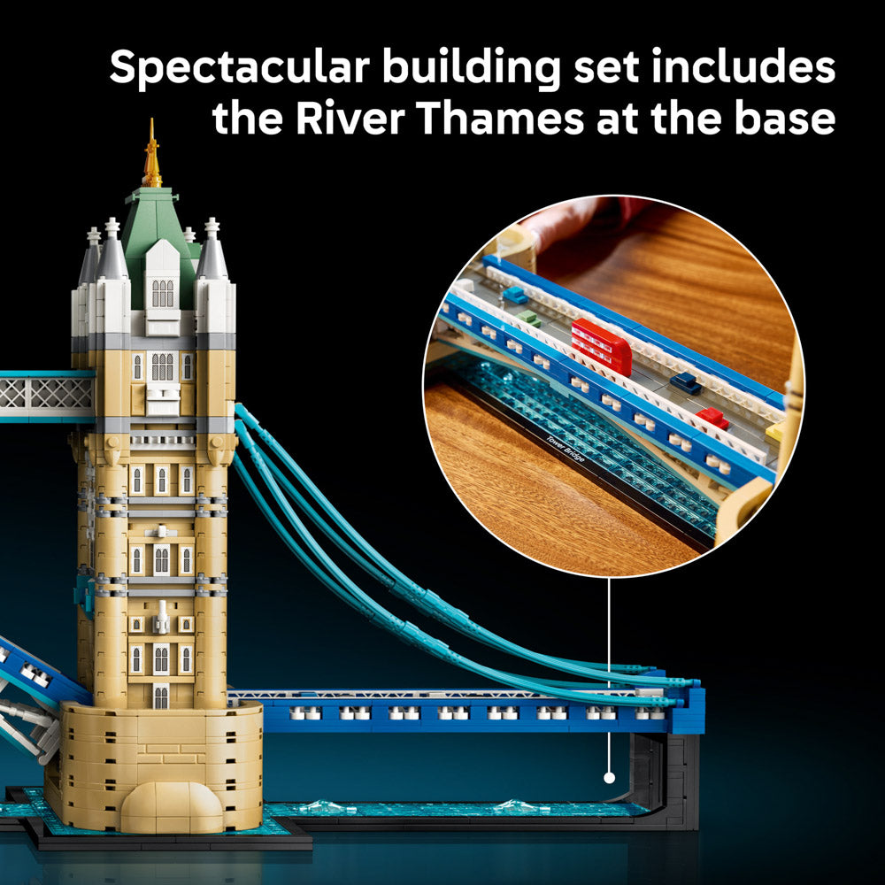River at the bottom of the LEGO 21067 Architecture Tower Bridge River Thames set.