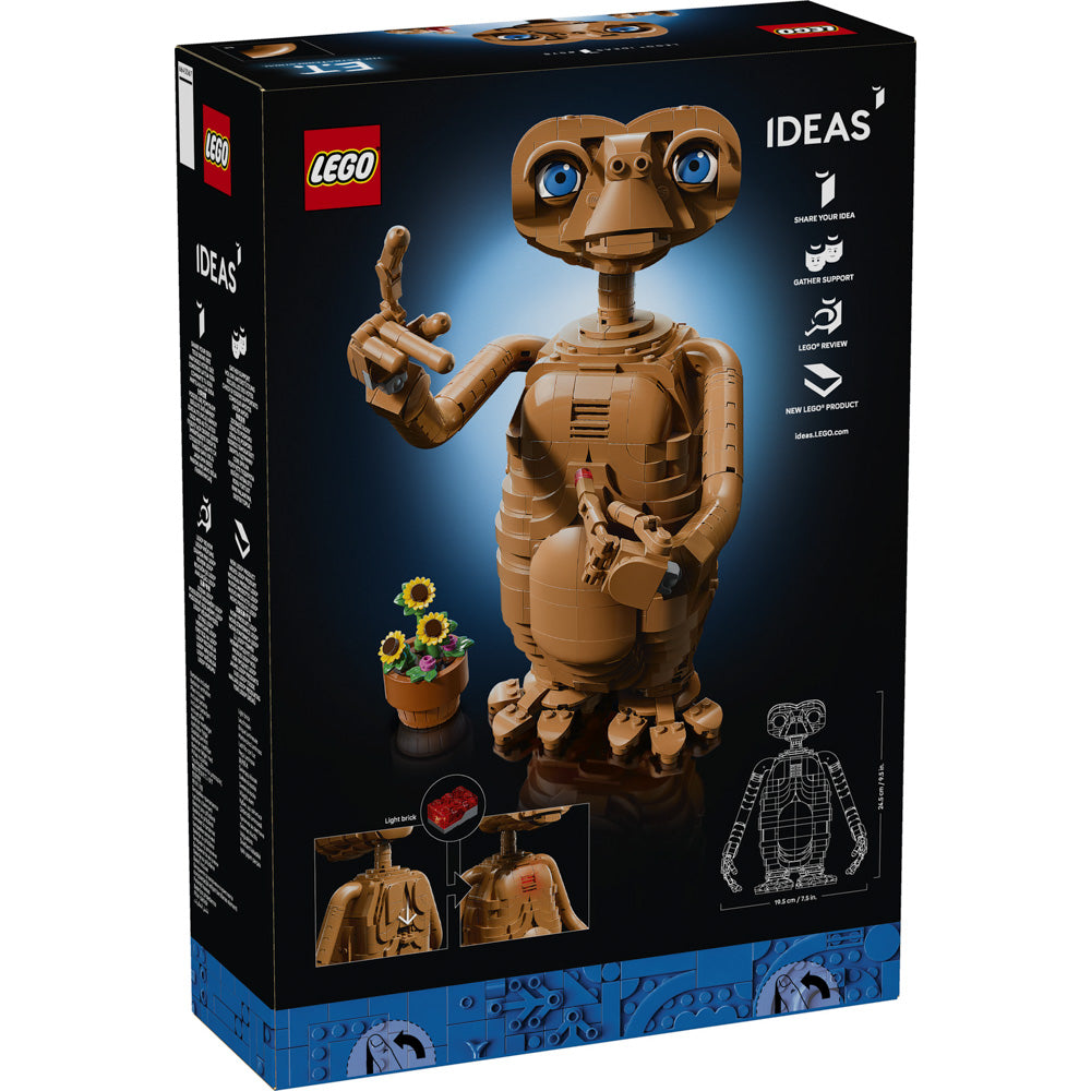 Back packaging of the Assembled LEGO 21370 Ideas E.T. the Extra-Terrestrial set
