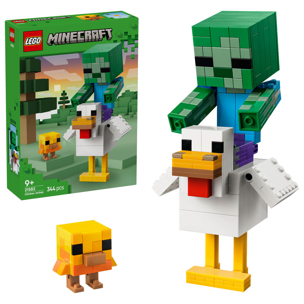 Assembled LEGO 21582 Minecraft Chicken Jockey set