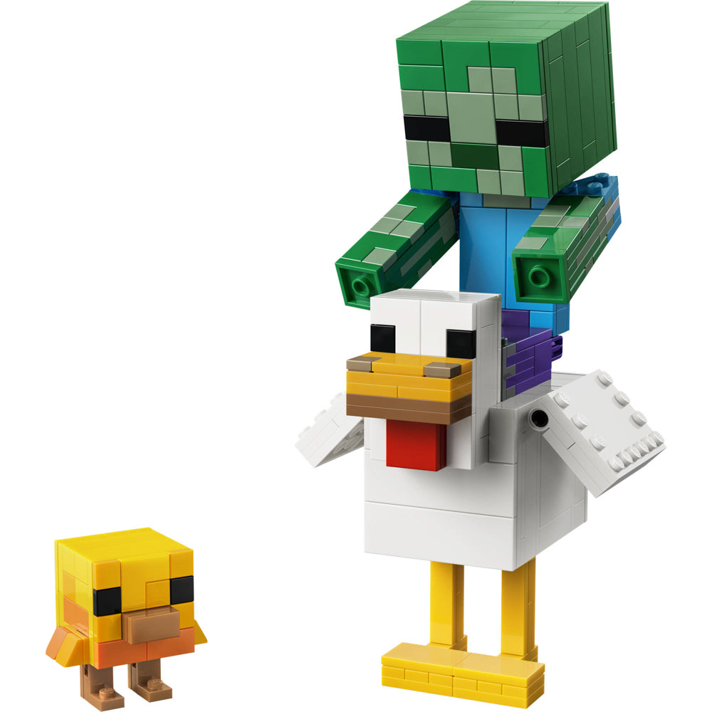 Assembled LEGO 21582 Minecraft Chicken Jockey set