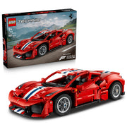 Assembled LEGO 42235 Technic Ferrari 488 Pista Car set.