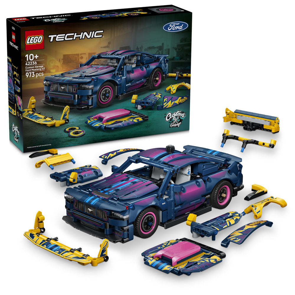 Assembled LEGO 42236 Technic Custom Garage Ford Mustang GT Car set