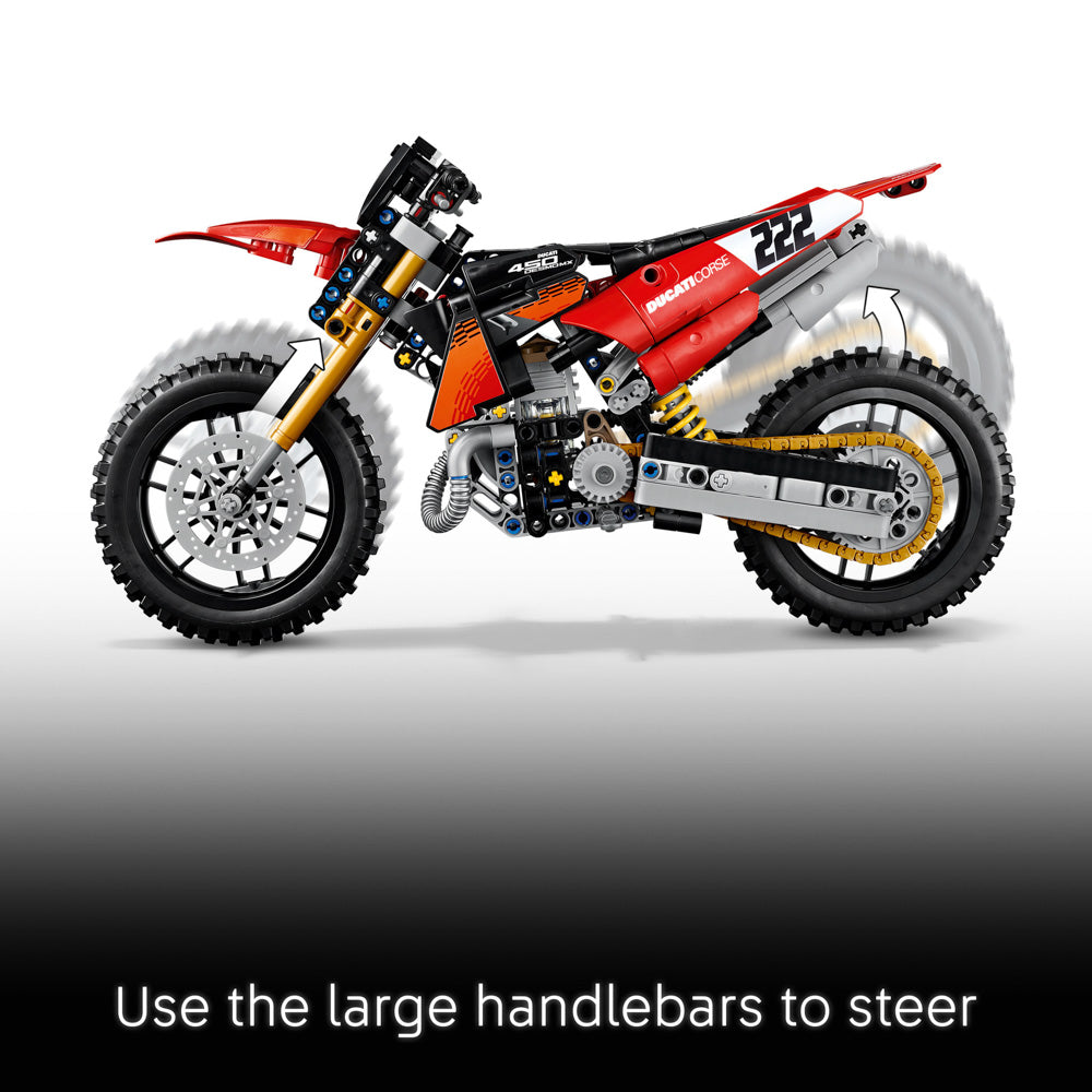 Assembled LEGO 42238 Technic Ducati Desmo450 MX Factory Motorcycle set