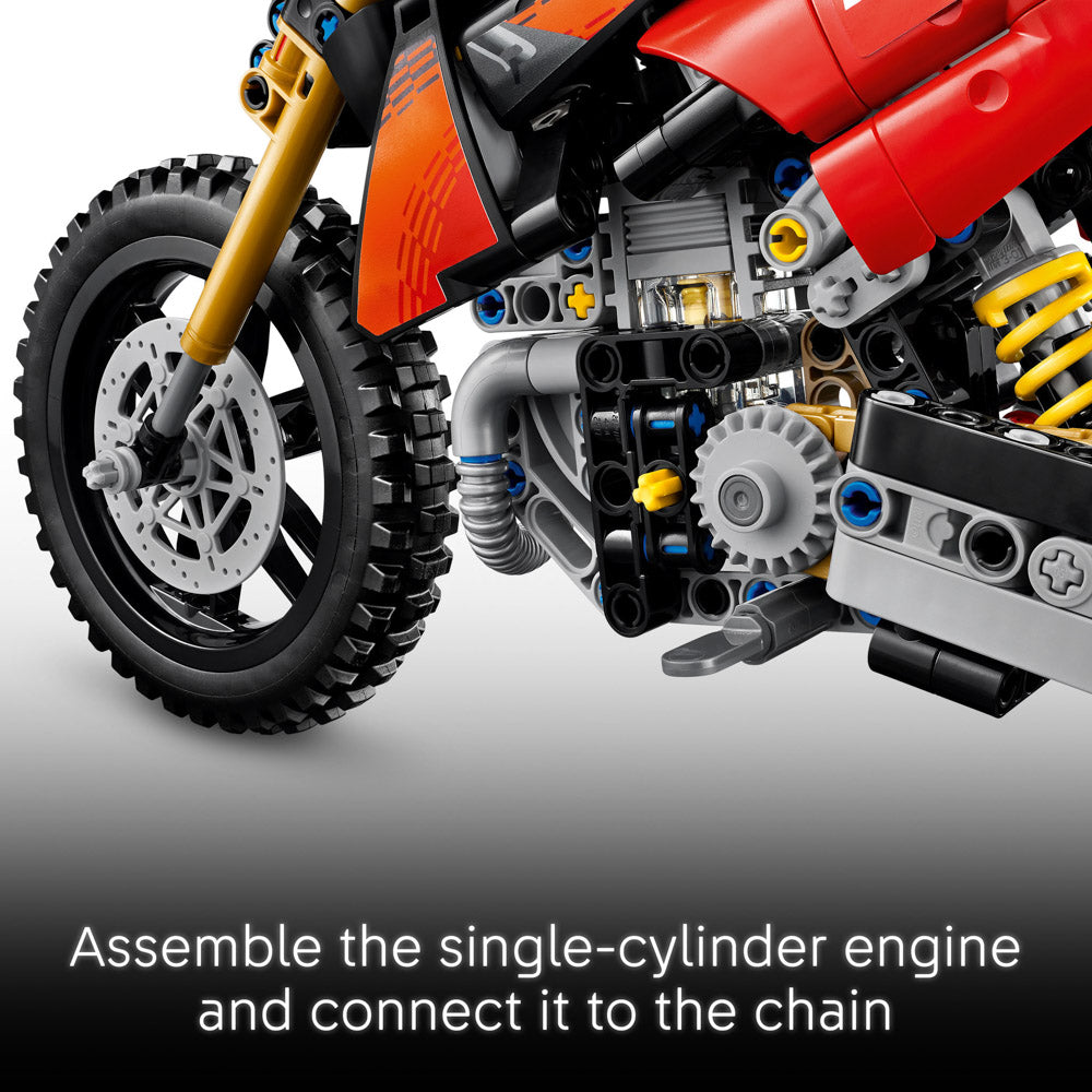 Assembled LEGO 42238 Technic Ducati Desmo450 MX Factory Motorcycle set