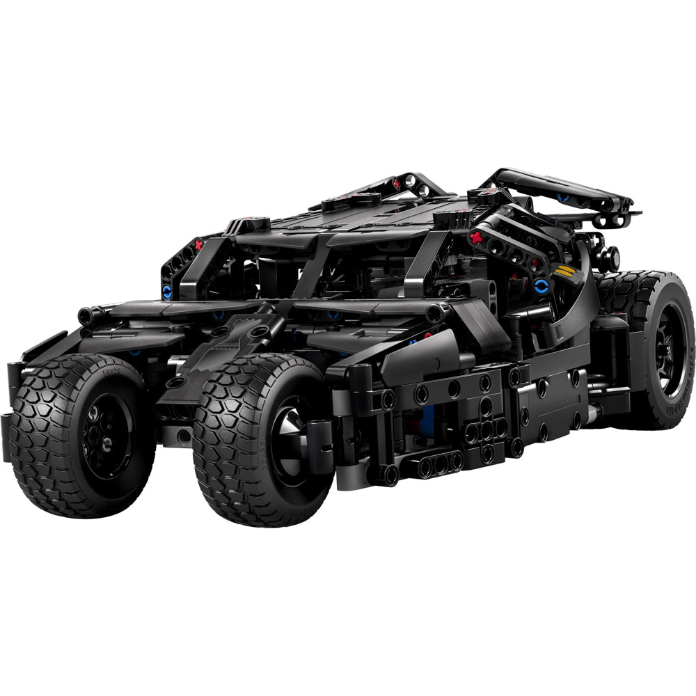 Assembled LEGO 42239 Technic Batman Batmobile Tumbler Car set, with remote-control function.