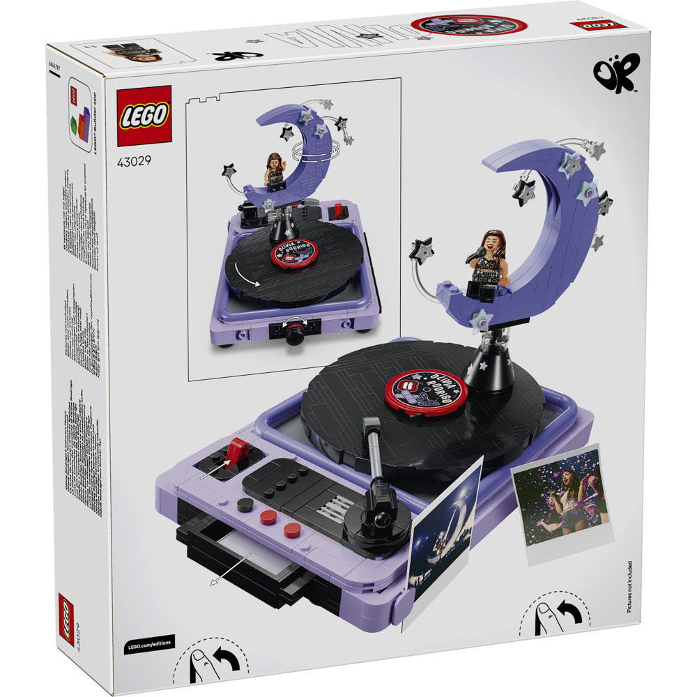 Back packaging of the LEGO 43029 Editions Music Olivia Rodrigo's Concert Moon set