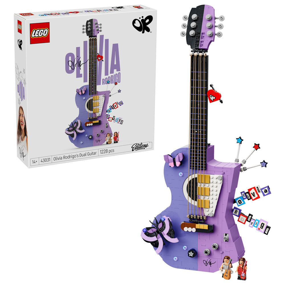 Assembled LEGO 43031 Editions Music Olivia Rodrigo's Dual Guitar set