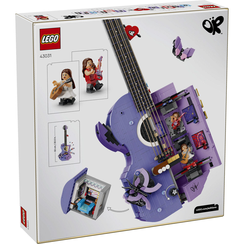 Back packaging of the LEGO 43031 Editions Music Olivia Rodrigo's Dual Guitar set