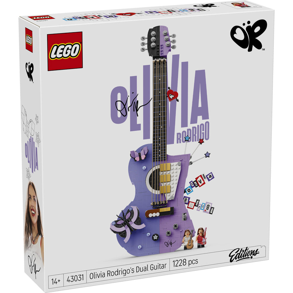 LEGO 43031 Editions Music Olivia Rodrigo's Dual Guitar set, in packaging