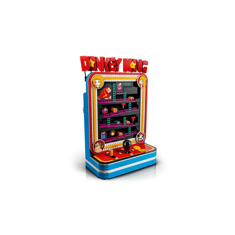 Assembled LEGO 72051 Super Mario Donkey Kong Arcade Game set.