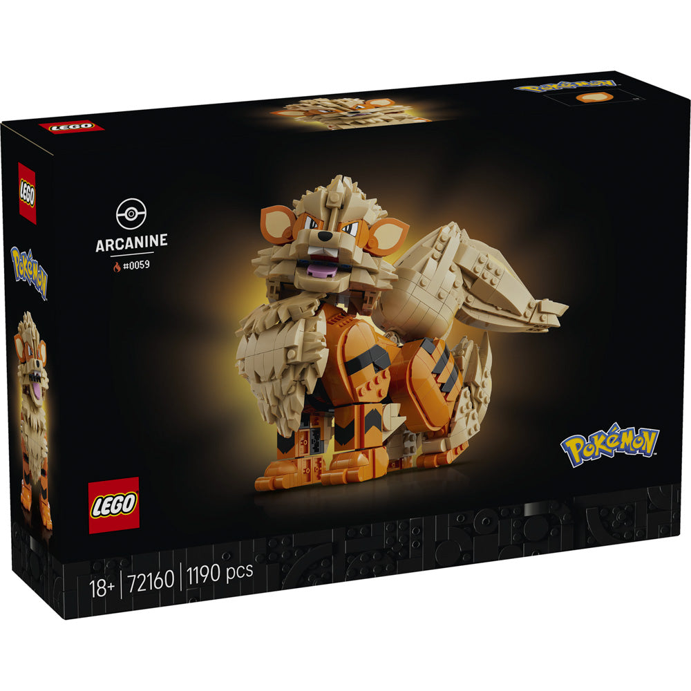LEGO 72160 Pokémon Arcanine set for Adults, in packaging