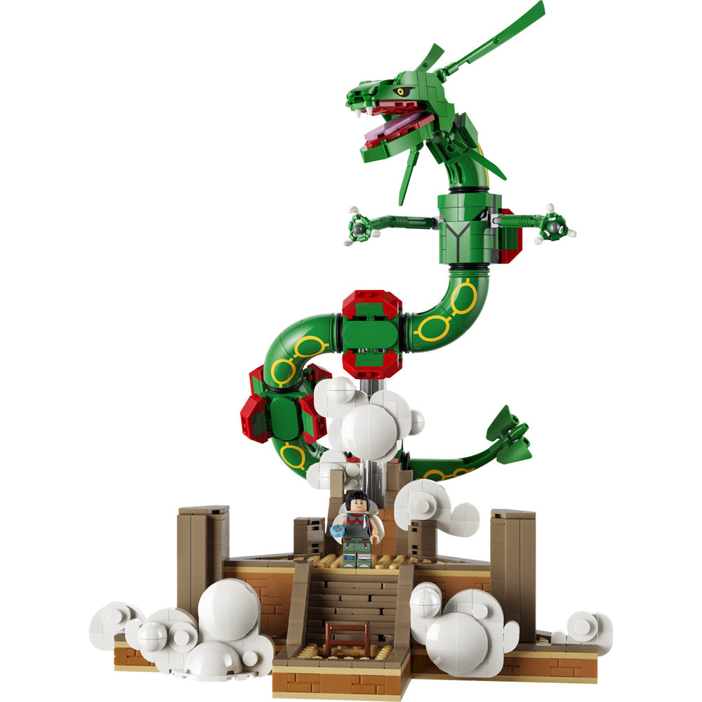 Assembled LEGO 72168 Pokémon Dragon Rayquaza set.