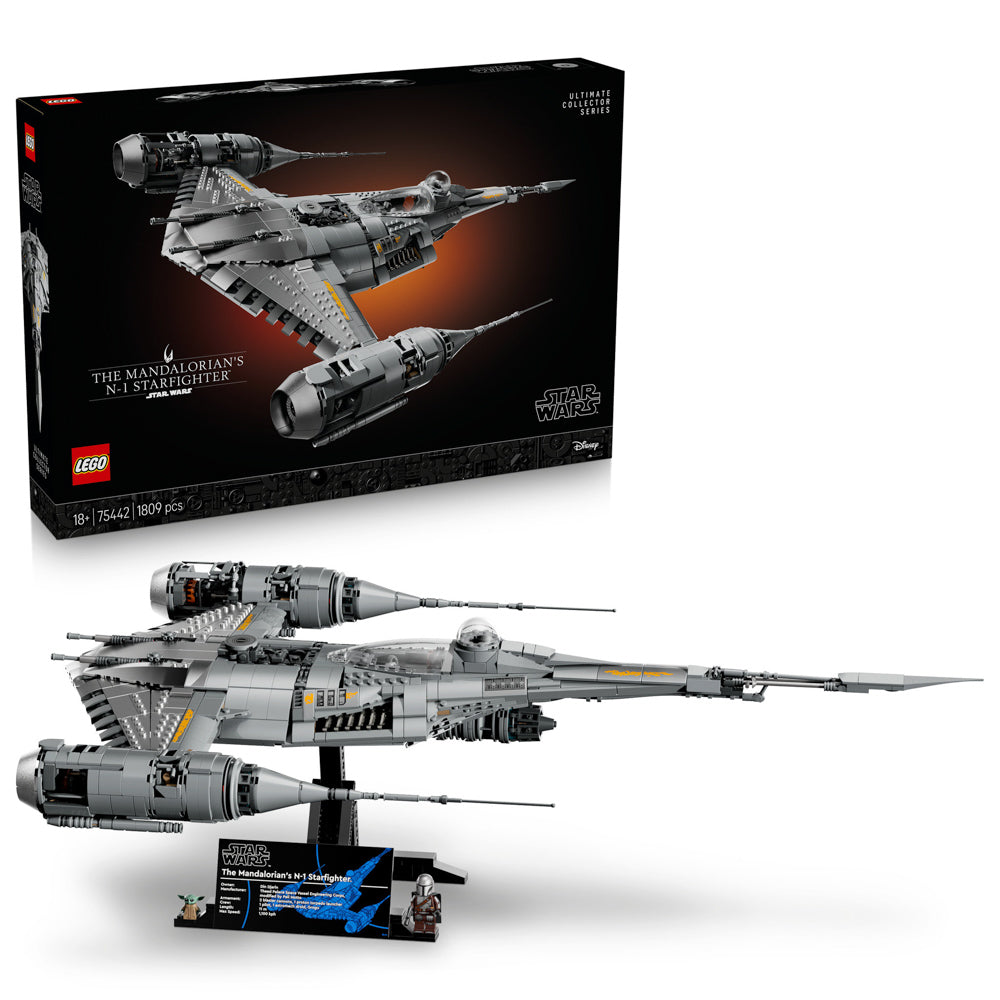 Assembled LEGO 75442 Star Wars The Mandalorian's N-1 Starfighter set