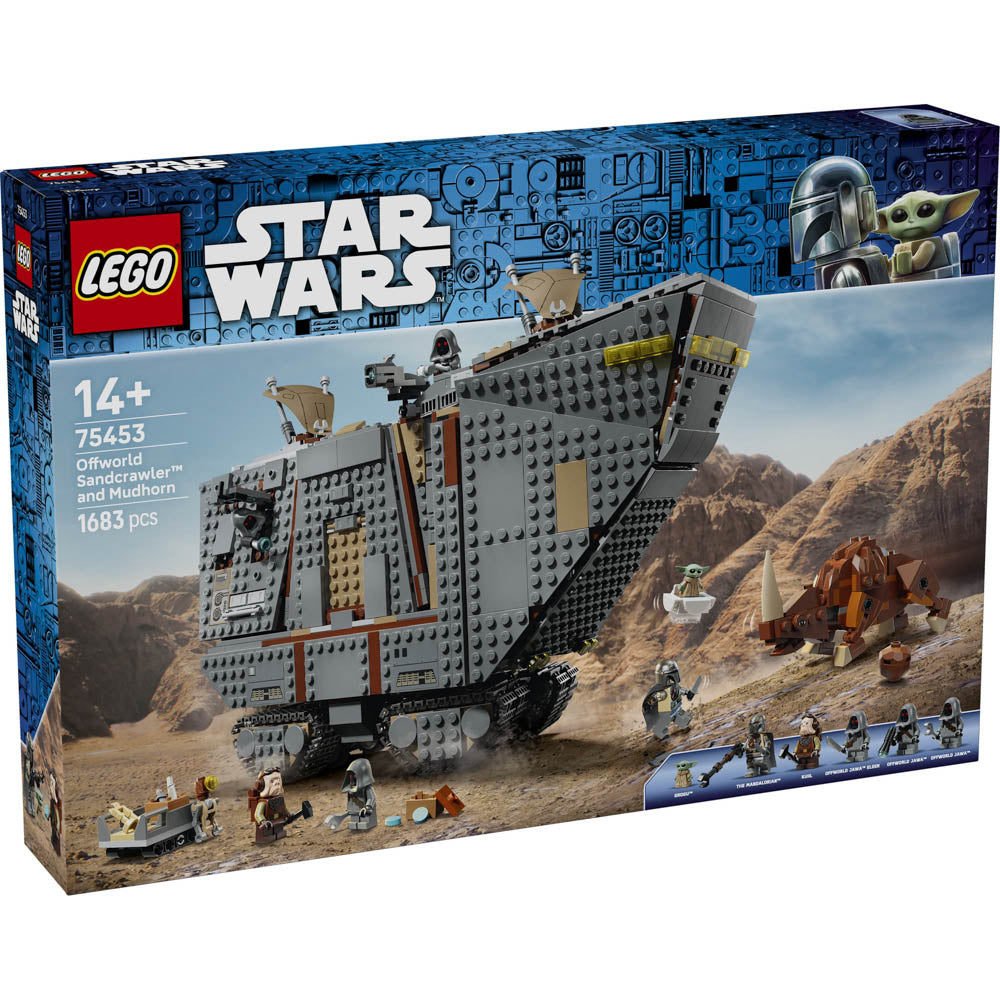 Assembled LEGO 75453 Star Wars Offworld Sandcrawler and Mudhorn set