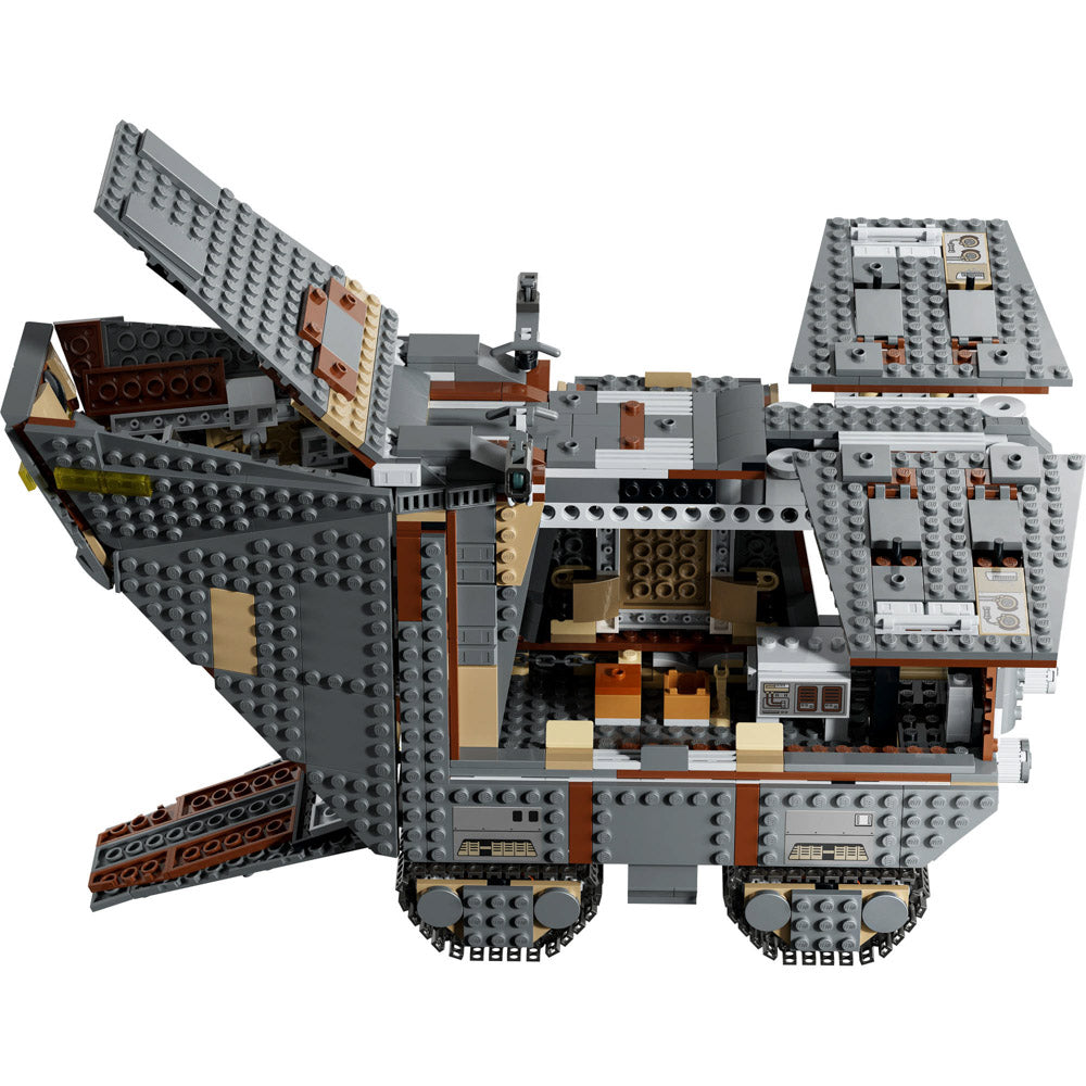 Assembled LEGO 75453 Star Wars Offworld Sandcrawler and Mudhorn set.